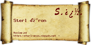 Sterl Áron névjegykártya